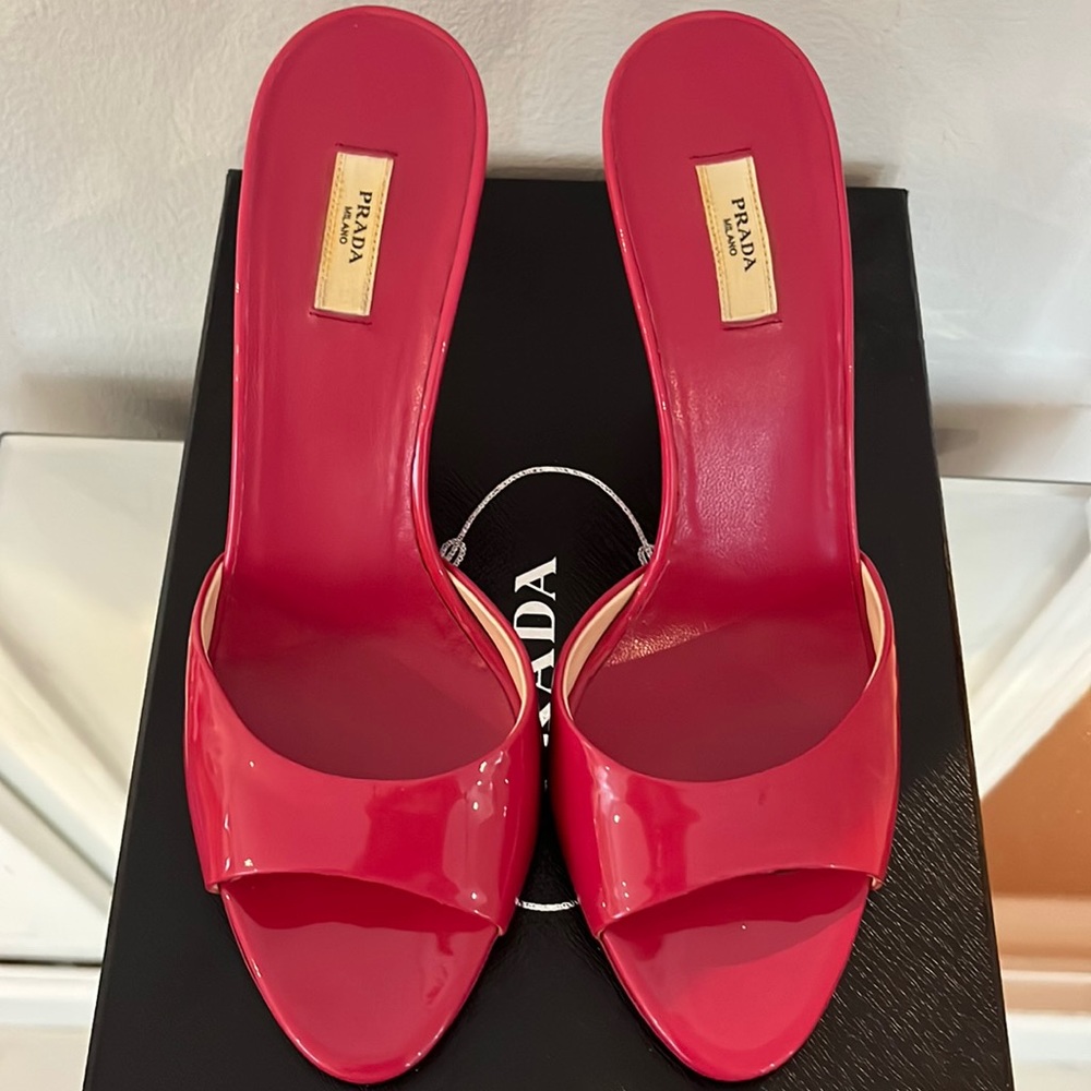 Prada pink high heels